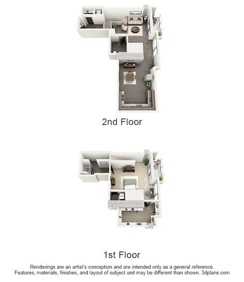 Floor plan for 1 bed, 1 bath, 1583 sqft